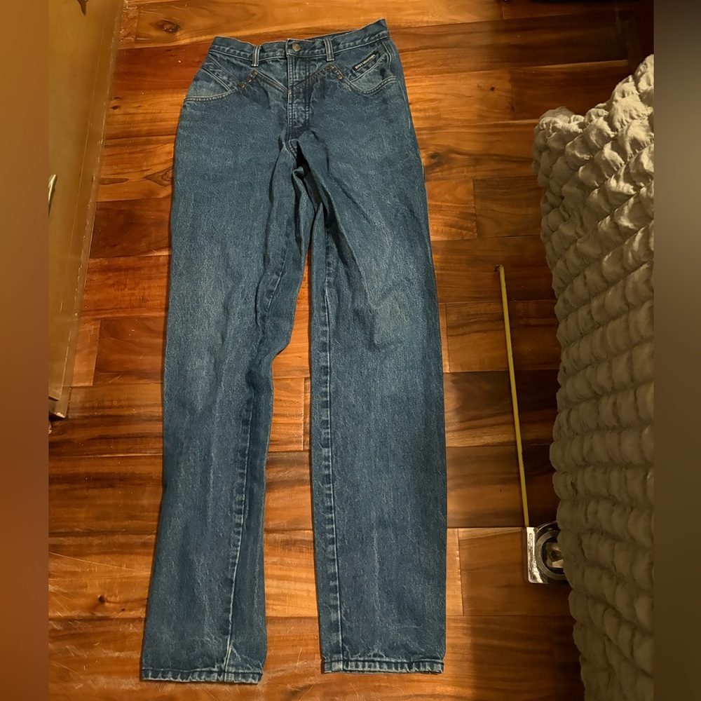 Rocky Mountain Western Jeans Dark Wash Straight‎ Leg Vintage Style (0583)